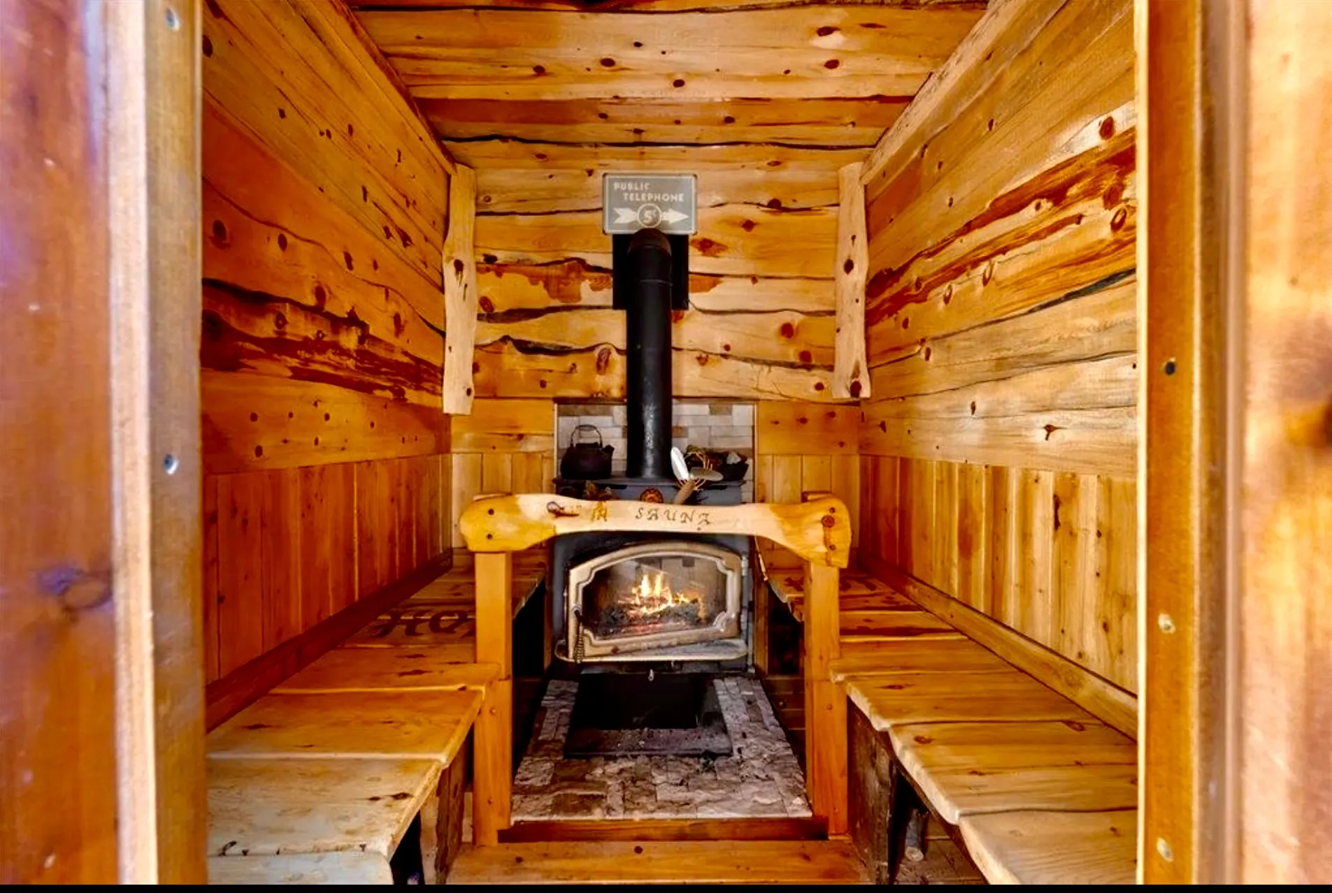Wood-fired sauna